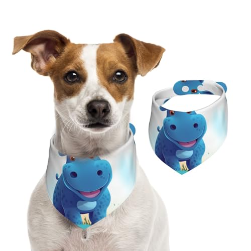 Sommerhalstücher für Hunde, niedliches Nilpferd-Hundehalstuch, waschbar, verstellbar, dreieckig, Lätzchen für mittelgroße und große Hunde, Welpen und Katzen, klein Sommerhalstücher für Hunde, niedliches Nilpferd-Hundehalstuch, waschbar, verstellbar, dreieckig, Lätzchen für mittelgroße und große Hunde, Welpen und Katzen, klein von GDSHJKLW