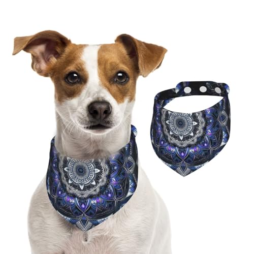 Sommerhalstücher für Hunde, rechteckig, Mandala, waschbar, verstellbar, Dreieckstuch Lätzchen für mittelgroße und große Hunde, Welpen und Katzen, groß von GDSHJKLW