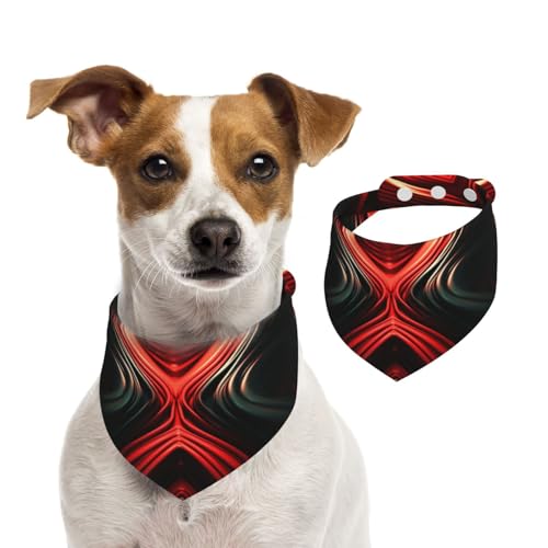Sommerhalstücher für Hunde, rote Linie, Hundehalstücher, waschbar, verstellbar, dreieckig, niedlich, Haustier-Lätzchen für mittelgroße und große Hunde, Welpen und Katzen, Größe L von GDSHJKLW