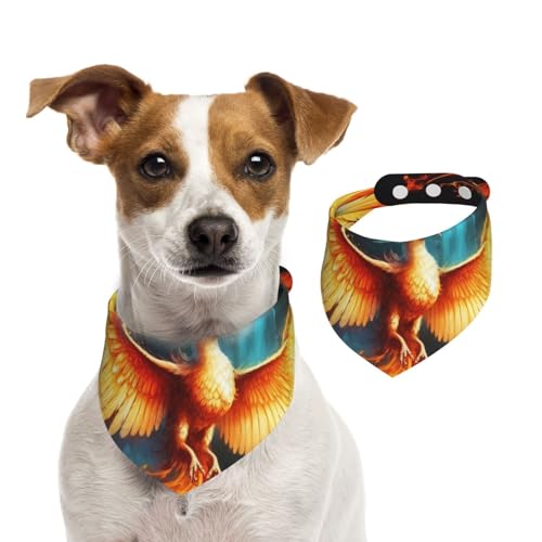 Sommerhalstücher für Hunde, schöne Phoenix-Hundehalstücher, waschbar, verstellbar, dreieckig, niedliches Haustier-Lätzchen für mittelgroße und große Hunde, Welpen und Katzen, klein Sommerhalstücher für Hunde, schöne Phoenix-Hundehalstücher, waschbar, verstellbar, dreieckig, niedliches Haustier-Lätzchen für mittelgroße und große Hunde, Welpen und Katzen, klein von GDSHJKLW