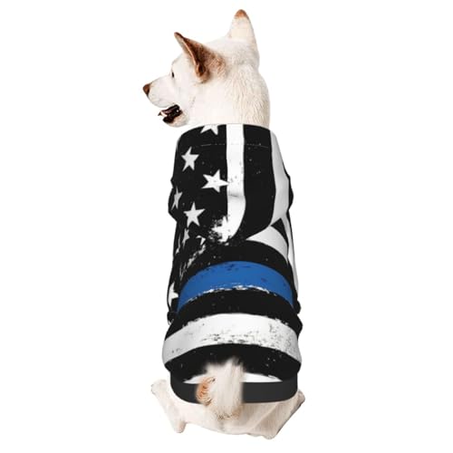 Blaue dünne Linie USA-Flagge für kleine Haustiere, Hundepullover, Sweatshirt, warm und leicht, weiche Textur, einfach zu tragen Blaue dünne Linie USA-Flagge für kleine Haustiere, Hundepullover, Sweatshirt, warm und leicht, weiche Textur, einfach zu tragen von GDSOPHLK