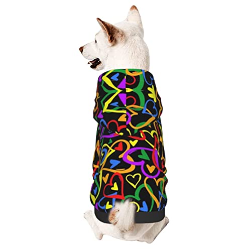Gay Pride Kapuzenpullover für kleine Haustiere, warm, leicht, weiche Textur, einfach zu tragen von GDSOPHLK