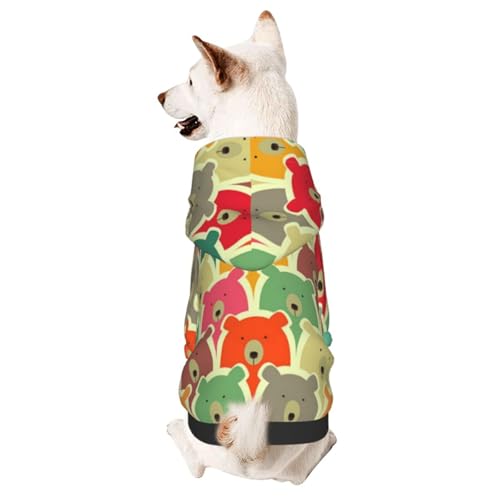 Hundepullover mit bunten Bären, für kleine Haustiere, warm und leicht, weiche Textur, einfach zu tragen Hundepullover mit bunten Bären, für kleine Haustiere, warm und leicht, weiche Textur, einfach zu tragen von GDSOPHLK