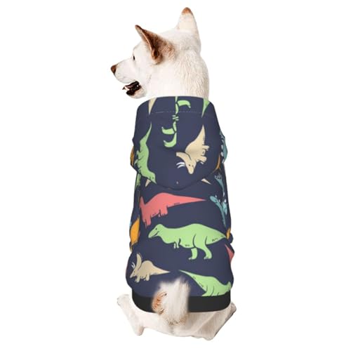 Kapuzenpullover für kleine Haustiere, Motiv: Monster Dinosaurier, warm und leicht, weiche Textur, einfach zu tragen von GDSOPHLK