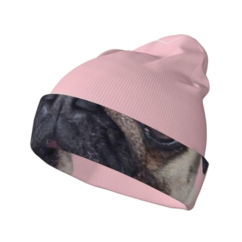 Modische Strickmütze für Hunde und Erwachsene, Thermomütze, Herbst-Wintermütze, Fischermütze, Strick, Unisex von GDSOPHLK