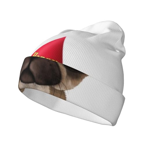 Modische Strickmütze für Hunde und Erwachsene, Thermomütze, Herbst-Wintermütze, Fischermütze, Strick, Unisex von GDSOPHLK