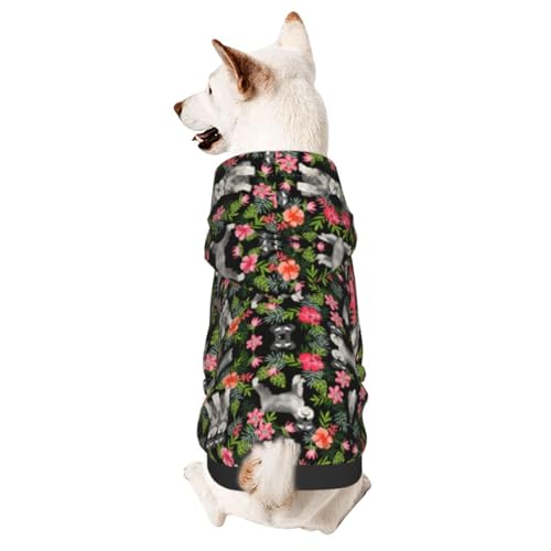 Schnauzer Kapuzenpullover für kleine Haustiere, warm und leicht, weiche Textur, einfach zu tragen von GDSOPHLK