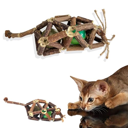 GDSanlian Katzenminze, Minzholzball – Mäuse/Maus Kauspielzeug mit Silvervine Sticks, Katzenspielzeug, natürliches Polygonum, Officinale Bälle für Indoor-Katzen, Kätzchen, Zahnreinigung, Werkzeuge GDSanlian Katzenminze, Minzholzball – Mäuse/Maus Kauspielzeug mit Silvervine Sticks, Katzenspielzeug, natürliches Polygonum, Officinale Bälle für Indoor-Katzen, Kätzchen, Zahnreinigung, Werkzeuge von GDSanlian