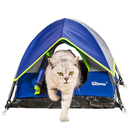 Blaues Katzenzelt, großes Höhlenbett für Indoor-Katzen und kleine Hunde, mit weicher Matte, 55,9 x 55,9 x 35,6 cm Blaues Katzenzelt, großes Höhlenbett für Indoor-Katzen und kleine Hunde, mit weicher Matte, 55,9 x 55,9 x 35,6 cm von GDanes