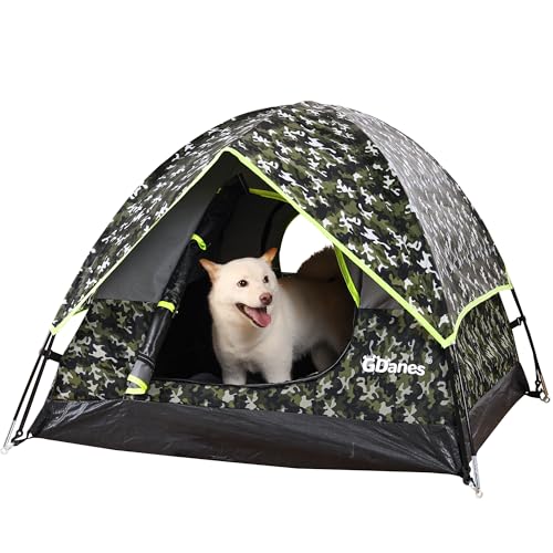 GDanes Camouflage Hundezelthaus - Tragbares Indoor/Outdoor Hundebett mit weicher Unterlage für große Hunde, 106,7 x 107,7 x 81,3 cm GDanes Camouflage Hundezelthaus - Tragbares Indoor/Outdoor Hundebett mit weicher Unterlage für große Hunde, 106,7 x 107,7 x 81,3 cm von GDanes