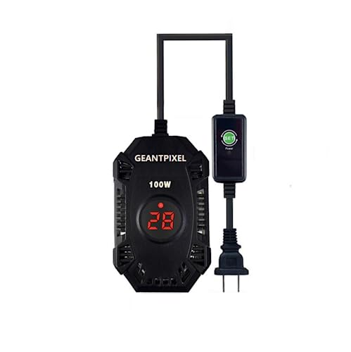 GEANTPIXEL Kleiner Aquariumheizung mit integriertem Thermometer (Transformer_125 W) von GEANTPIXEL