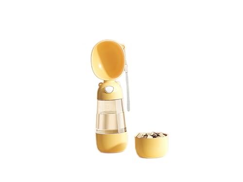 GEANTPIXEL Tragbare Wasserflasche für Hunde mit Futterbehälter, 550 ml + 200 ml – Wasserspender und Futternapf für unterwegs GEANTPIXEL Tragbare Wasserflasche für Hunde mit Futterbehälter, 550 ml + 200 ml – Wasserspender und Futternapf für unterwegs von GEANTPIXEL