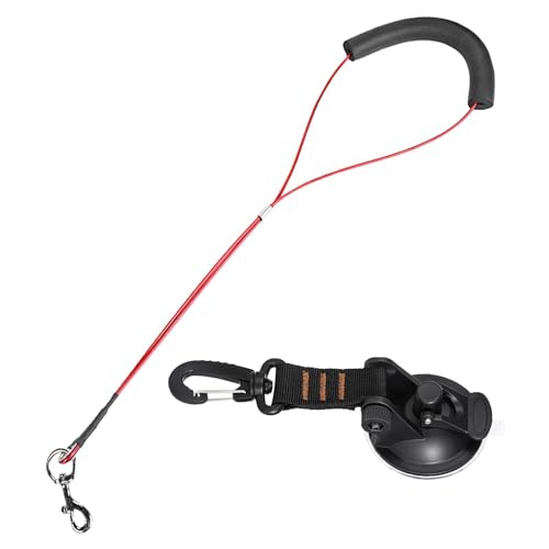 Befestigung zum Baden von Hunden, Badeleine für Hunde, mit Saugnapf, verstellbarer Haltegurt für Welpen, Bade-Zubehör für Haustiere, mit Schnalle von GEDOX