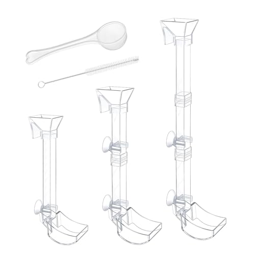 Fisch-Futterröhren- und Schalen-Set, Aquarium-Futterstation mit Glasschale und Saugnapf, transparente -Futterschale Fisch-Futterröhren- und Schalen-Set, Aquarium-Futterstation mit Glasschale und Saugnapf, transparente -Futterschale von GEDOX