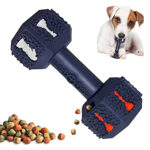 Kauspielzeug für Hunde, Leckerli-Spender für Hunde, Hundespielzeug zum Kauen und Behandeln in Form einer Hantel | Bereicherungsspielzeug für Hunde für Training und Limpi von GEDOX