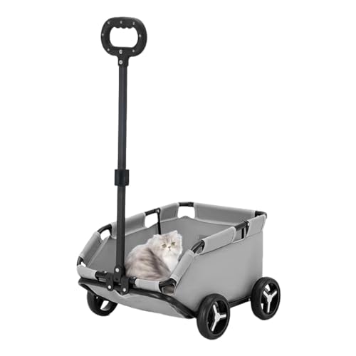 Kinderwagen für kleine Hunde, Transport für Haustiere, mit Rädern für Hunde, faltbar, leicht, 4 Räder, Kinderwagen für Hunde, Transportwagen für Haustiere mit Rädern von GEDOX