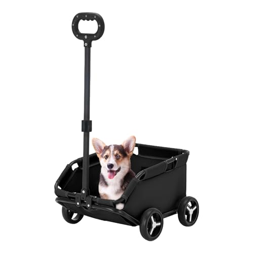 Kinderwagen für kleine Hunde, Transport für Haustiere, mit Rädern für Hunde, faltbar, leicht, 4 Räder, Kinderwagen für Hunde, Transportwagen für Haustiere mit Rädern von GEDOX