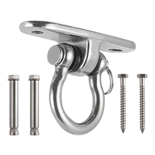 Schaukelaufhänger – Halterung für Schaukel mit Kapazität | 360° drehbare Halterungshaken | Kit zum Aufhängen von Verandaschaukeln | Karabinerhaken zum Aufhängen von Hängematte von GEDOX