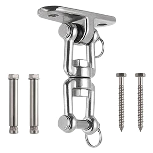 Schaukelaufhänger – Halterung für Schaukel mit Kapazität | 360° drehbare Halterungshaken | Kit zum Aufhängen von Verandaschaukeln | Karabinerhaken zum Aufhängen von Hängematte von GEDOX