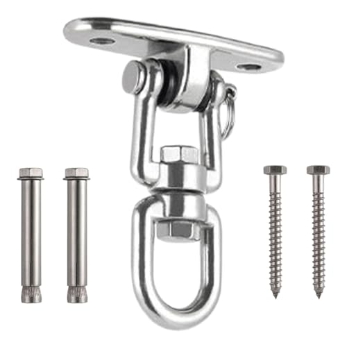 Schaukelaufhänger – Halterung für Schaukel mit Kapazität | 360° drehbare Halterungshaken | Kit zum Aufhängen von Verandaschaukeln | Karabinerhaken zum Aufhängen von Hängematte von GEDOX