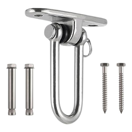 Schaukelaufhänger – Halterung für Schaukel mit Kapazität | 360° drehbare Halterungshaken | Kit zum Aufhängen von Verandaschaukeln | Karabinerhaken zum Aufhängen von Hängematte von GEDOX
