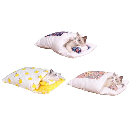 Schlafsack für Katzen – Höhle für Katzen mit Kapuze, flauschig, aus Plüsch | runde Katzenbetten | Haustierbett Kissen | weiche und waschbare Katzenbetten, Heizmatte P Schlafsack für Katzen – Höhle für Katzen mit Kapuze, flauschig, aus Plüsch | runde Katzenbetten | Haustierbett Kissen | weiche und waschbare Katzenbetten, Heizmatte P von GEDOX