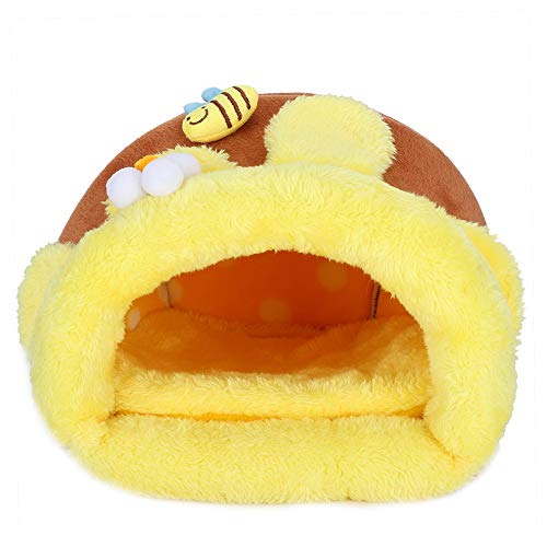 GEERYZHE Hamsterbett, Warme Kleine Haustiertiere Bett Tiere Kuscheln Rattenbett Warme Hamsterbett mit Matte für Kleine Tierpe für Hamster Meerschweiner Igel Chinchilla Hamster und Tiere (L Code) von GEERYZHE