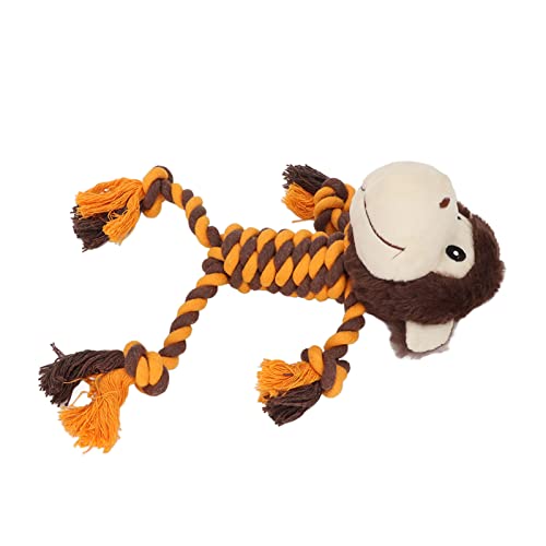 GEERYZHE Hundespielzeug für Aggressive Kauen, Plüschiger Hund Spielzeug Quietschendes Hund Spielzeug Unzerstörbarer Lindern Angst 3D Molar für Welpen, Kleine, Mittlere, Große Hunde (AFFE) von GEERYZHE