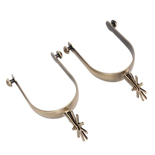 GEERYZHE Sporen für Cowboystiefel, 2pcs Vintage Zinklegungs - Spurs Sporen Sporngurte Dekoration Cowboy Sporen mit Schleppausrüstung für Cowboy - Equestrian Training von GEERYZHE