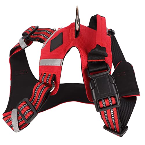 Hundegurt für Große Hunde, Verstellbare Haustier Brustgurt Welpe Kabelbaum Kleiner Hundegurt Reflektierende Hundeleine Weste mit Griff für Kontrolle Kleiner Mittlerer Großer Rasse Hunde (L) von GEERYZHE