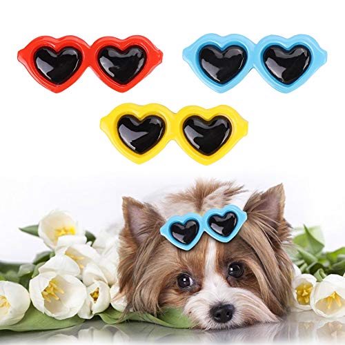 Hundehaarklammern, 3pcs Welpe Haarklammern Herz Sonnenbrille Haustier Haarklammern Hundehaarzubehör Hund Barrettes Hund Haarnadel Barrettes Hundehaarbögen mit Alligatorklammern für Katze Kleiner Hundehaarklammern, 3pcs Welpe Haarklammern Herz Sonnenbrille Haustier Haarklammern Hundehaarzubehör Hund Barrettes Hund Haarnadel Barrettes Hundehaarbögen mit Alligatorklammern für Katze Kleiner von GEERYZHE