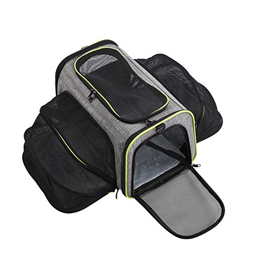 Katzenträger, Faltbare Hundekatze Reise Tasche Kleiner Zwinger Erweiterbarer Katzenträger Oxford Stoff Haustierträger mit Atmungsaktivem Netz für Kätzchen, Hund Kleine Tiere, 18x11x11in Katzenträger, Faltbare Hundekatze Reise Tasche Kleiner Zwinger Erweiterbarer Katzenträger Oxford Stoff Haustierträger mit Atmungsaktivem Netz für Kätzchen, Hund Kleine Tiere, 18x11x11in von GEERYZHE