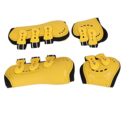 Pferdestiefel, Offen Atmungsaktive Schützende Pferdestiefel Sportstiefel für Pferdeschienenstiefel für Pferde Verstellbare Pferdehörserstiefel Fetlockstiefel für das Springen von Gelben Set von 4 (M) Pferdestiefel, Offen Atmungsaktive Schützende Pferdestiefel Sportstiefel für Pferdeschienenstiefel für Pferde Verstellbare Pferdehörserstiefel Fetlockstiefel für das Springen von Gelben Set von 4 (M) von GEERYZHE
