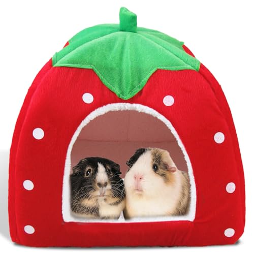 GEGURI Meerschweinchenbett, gemütliches Kaninchenversteck mit warmem Fleece, waschbarer Kuschelbecher, Winterschlafhaus für kleine Haustiere GEGURI Meerschweinchenbett, gemütliches Kaninchenversteck mit warmem Fleece, waschbarer Kuschelbecher, Winterschlafhaus für kleine Haustiere von GEGURI