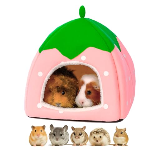 Gemütliche Erdbeerhütte für Meerschweinchen und Zwergkaninchen, ultraweiches Fleece-Schlafnest, maschinenwaschbar, warmes Versteck Entzückendes Obst-Design Winterbett Gemütliche Erdbeerhütte für Meerschweinchen und Zwergkaninchen, ultraweiches Fleece-Schlafnest, maschinenwaschbar, warmes Versteck Entzückendes Obst-Design Winterbett von GEGURI
