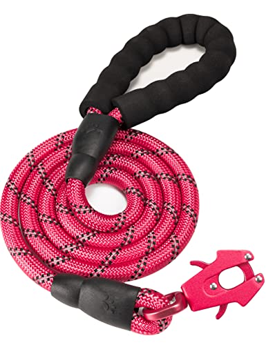 GEIT Hundeleine, robuste Seilleinen, reflektierend, Nylon, mit Aluminium-Schnellverschluss/Verriegelung, taktischer Frosch-Clip für kleine, mittelgroße und große Hunde, Rot, 1,27 cm GEIT Hundeleine, robuste Seilleinen, reflektierend, Nylon, mit Aluminium-Schnellverschluss/Verriegelung, taktischer Frosch-Clip für kleine, mittelgroße und große Hunde, Rot, 1,27 cm von GEIT