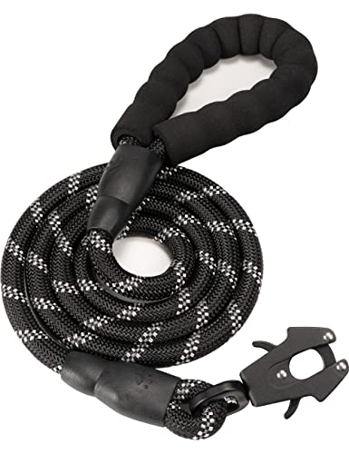 GEIT Hundeleine, robuste Seilleinen, reflektierend, Nylon, mit Aluminium-Schnellverschluss/Verriegelung, taktischer Frosch-Clip für kleine, mittelgroße und große Hunde, Schwarz, 1,27 cm GEIT Hundeleine, robuste Seilleinen, reflektierend, Nylon, mit Aluminium-Schnellverschluss/Verriegelung, taktischer Frosch-Clip für kleine, mittelgroße und große Hunde, Schwarz, 1,27 cm von GEIT