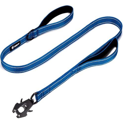 GEIT Robuste Hundeleine, 2 Griffe, reflektierende Seilleinen, Wanderleine mit Schnellverschluss/Verriegelung, taktischer Froschclip für kleine, mittelgroße und große Hunde, Blau GEIT Robuste Hundeleine, 2 Griffe, reflektierende Seilleinen, Wanderleine mit Schnellverschluss/Verriegelung, taktischer Froschclip für kleine, mittelgroße und große Hunde, Blau von GEIT