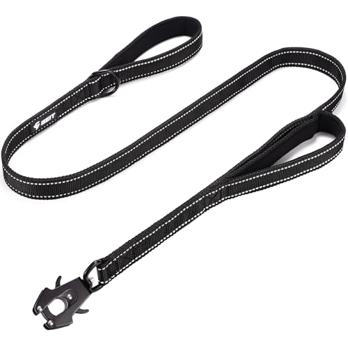 GEIT Robuste Hundeleine, 2 Griffe, reflektierende Seilleinen, Wanderleine mit Schnellverschluss/Verriegelung, taktischer Froschclip für kleine, mittelgroße und große Hunde, Schwarz GEIT Robuste Hundeleine, 2 Griffe, reflektierende Seilleinen, Wanderleine mit Schnellverschluss/Verriegelung, taktischer Froschclip für kleine, mittelgroße und große Hunde, Schwarz von GEIT