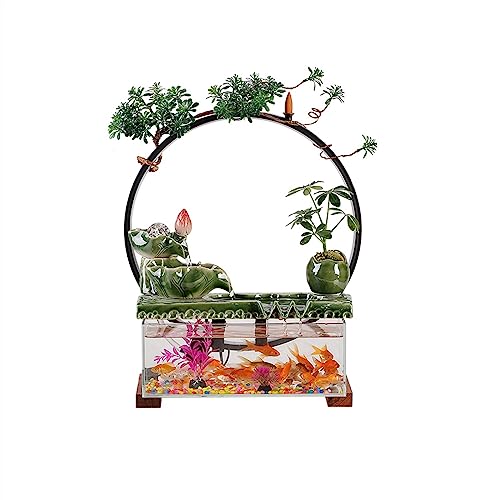 Aquarium aus Glas mit Lichtkreis, fließendes Aquarium, rechteckig, transparentes Glas, Aquarium, Zuhause, Desktop-Brunnen Aquarium aus Glas mit Lichtkreis, fließendes Aquarium, rechteckig, transparentes Glas, Aquarium, Zuhause, Desktop-Brunnen von GELASIGE