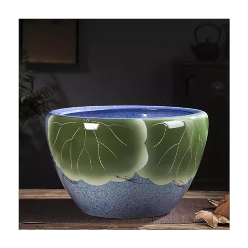 Chinesisches Retro-Keramik-Aquarium, Balkon, Büro, Wohnzimmer, fließendes Wasser, Innenhof, Blumentopf, Glas, Aquarium, Größe M Chinesisches Retro-Keramik-Aquarium, Balkon, Büro, Wohnzimmer, fließendes Wasser, Innenhof, Blumentopf, Glas, Aquarium, Größe M von GELASIGE