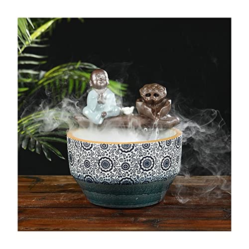 GELASIGE Aquarium, Keramik, Aquarium, Zuhause, Wohnzimmer, Zirkulationsfluss, Wasser, Feng Shui, Glücksornament, Balkon, Goldfischschale, Glas, Aquarium, (B) von GELASIGE