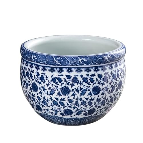 GELASIGE Aquarium-Pflanzgefäß, Keramik, Blau und Weiß, Porzellan, dekoriert, Goldfisch, Schildkröte, Aquarium, Glas, 2-teilig GELASIGE Aquarium-Pflanzgefäß, Keramik, Blau und Weiß, Porzellan, dekoriert, Goldfisch, Schildkröte, Aquarium, Glas, 2-teilig von GELASIGE