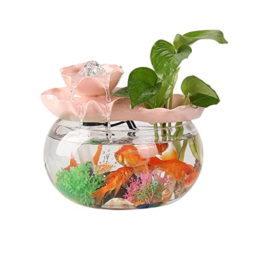 GELASIGE Kreatives zirkulierendes Wasser, Glas, Fenster, Schreibtisch, klein, Haushalt, Goldfisch, Landschaft, Dekoration, Ornamente, Glas, Aquarium, 14,5 cm GELASIGE Kreatives zirkulierendes Wasser, Glas, Fenster, Schreibtisch, klein, Haushalt, Goldfisch, Landschaft, Dekoration, Ornamente, Glas, Aquarium, 14,5 cm von GELASIGE