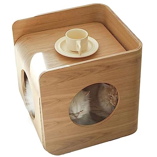 GELASIGE Sofa-Beistelltisch, Mehrzweck-Holz-Beistelltisch, Beistelltisch, mit Katzenbett, Höhle, Katzenmöbel, Nachttisch, leicht zu reinigen, überzogenes Katzenbett mit austauschbarem waschbarem GELASIGE Sofa-Beistelltisch, Mehrzweck-Holz-Beistelltisch, Beistelltisch, mit Katzenbett, Höhle, Katzenmöbel, Nachttisch, leicht zu reinigen, überzogenes Katzenbett mit austauschbarem waschbarem von GELASIGE