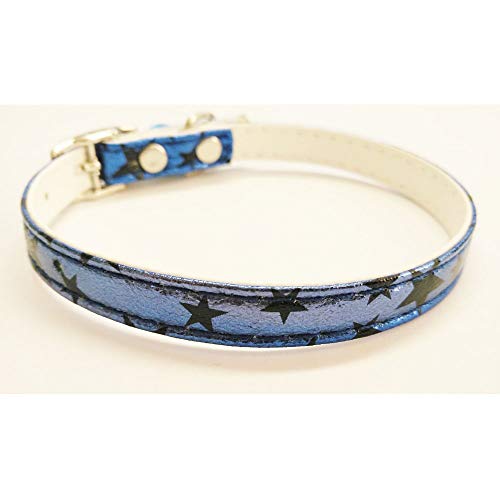 GEN Halskette für Katzen mit blauen Sternen, Halskette mit Glöckchen, Katzen-Halskette von GEN