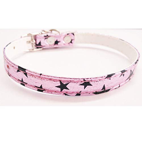 GEN Katzenhalsband mit Sternen Farbe Rosa | Halsband mit Glöckchen | Katzenhalsband von GEN