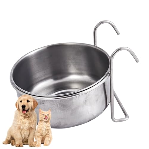 Futterschale für Vogelkäfig, Futter- und Wasserspender, auslaufsicher, aus Edelstahl für Kutschen, Papageien, kleine Vögel | Tablettenhalter von GENERIC