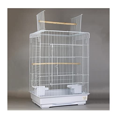 Der Vogelkäfig Metall Vogelkäfig Groß Vogelkäfig Rack Universal Vogelträger Atmungsaktiv Vogelkäfig Geeignet für Papagei Sittich Käfig (B) von GENHAOSAN