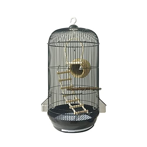 Der Vogelkäfig Schmiedeeisen Vogelkäfig Großer Flugkäfig und Sittich Kanarienvogel Papagei Schwarz Kann drinnen und draußen hängend Rundhaken Sittichkäfig Der Vogelkäfig Schmiedeeisen Vogelkäfig Großer Flugkäfig und Sittich Kanarienvogel Papagei Schwarz Kann drinnen und draußen hängend Rundhaken Sittichkäfig von GENHAOSAN